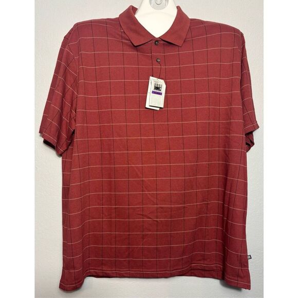 Geoffrey Beene Polo Shirt Red XXL Mew With Tags - Picture 3 of 7